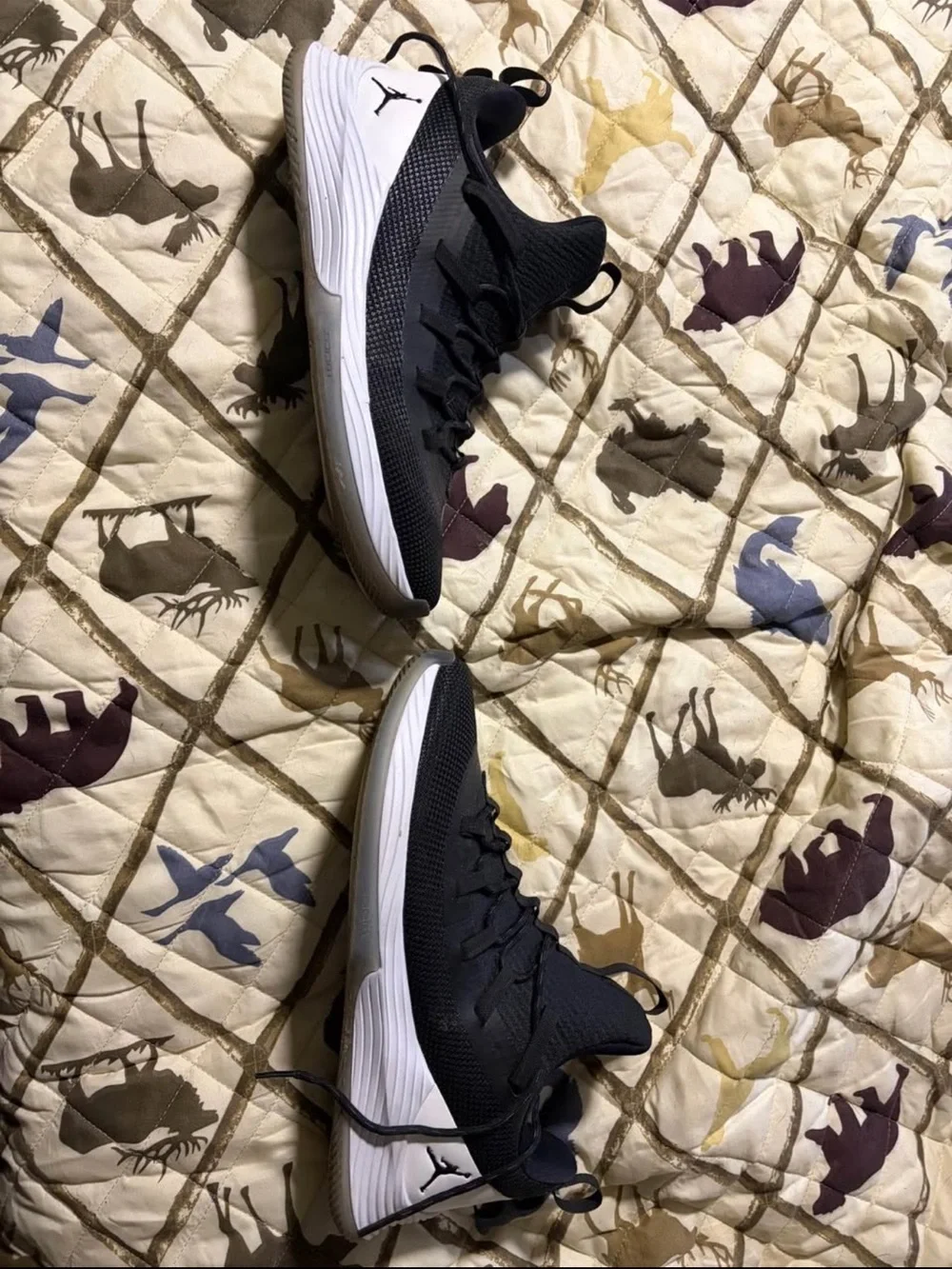Jordan Men's Black and White Athletic Sneakers